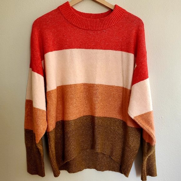 a new day Sweaters - A New Day Cozy Color- Block Sweater Size Small